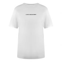 Love Moschino T-shirt Met Opvallend Logo In Wit