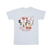 Disney Meisjes Cherry Pie Minnie Mouse & Daisy Katoenen T-Shirt (Wit)