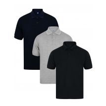 Kruze | Heren Polo Shirts (3-Pack) - GRY/NVY/BLK