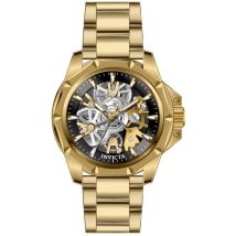 Invicta Objet D Art 50380 Heren Horloge - Quartz Uurwerk - Roestvrij Staal met zwarte Wijzerplaat - 44mm
