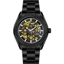 Invicta Objet D Art 69754 Heren Horloge - Automatisch Uurwerk - Roestvrij Staal met zwarte Wijzerplaat - 43mm