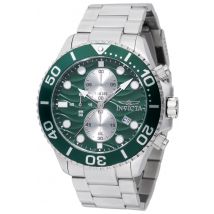 Invicta Pro Diver 50219 Heren Horloge - Quartz Uurwerk - Roestvrij Staal met groene Wijzerplaat - 53mm