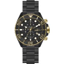 Invicta Pro Diver 50222 Heren Horloge - Quartz Uurwerk - Roestvrij Staal met zwarte Wijzerplaat - 53mm