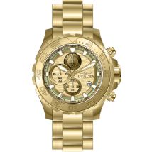 Invicta Pro Diver 50248 Heren Horloge - Quartz Uurwerk - Roestvrij Staal met gouden Wijzerplaat - 54mm
