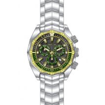 Invicta Akula 49636 Heren Horloge - Quartz Uurwerk - Roestvrij Staal met groene Wijzerplaat - 55mm