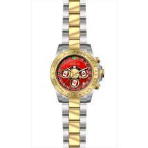 Invicta Speedway 50495 Heren Horloge - Quartz Uurwerk - Roestvrij Staal met rode Wijzerplaat - 39mm