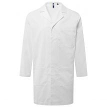 Premier Mannen Essentiële 3 Pocket Werkjas (Wit)