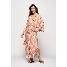 Caroline Tensen Islay Kimono Jurk Zand / Multi