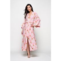 Caroline Tensen Islay Kimono Jurk Lichtroze / Multi