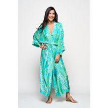 Caroline Tensen Islay Kimono Jurk Groen / Multi