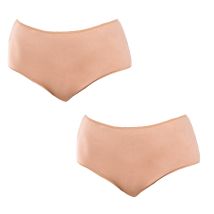 Verpakking van 2 Dames High Waist Bamboe Onderbroeken Q906