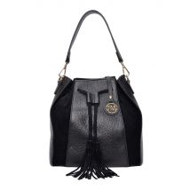 Roberta M Zwart Rundleer Tas