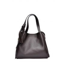 Anna Luchini Bordeauxrood Rundleer Tas