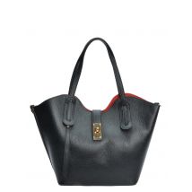 Isabella Rhea Zwart Rundleer Tas