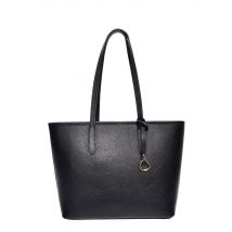 Roberta M Zwart Rundleer Tas