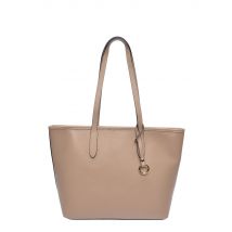 Roberta M Beige Rundleer Tas