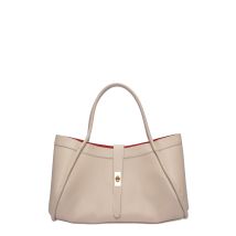 Luisa Vannini Beige Rundleer Tas