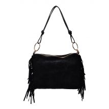 Isabella Rhea Zwart Rundleer Tas