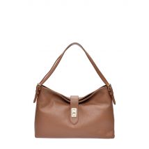 Anna Luchini Brown Rundleer Tas