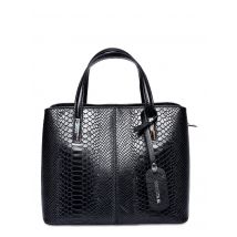 Roberta M Zwart Rundleer Tas