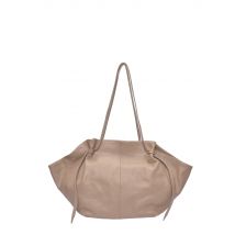Roberta M Beige Rundleer Tas