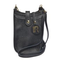 Isabella Rhea Zwart Rundleer Tas