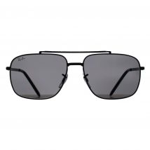 Ray-Ban Rechthoek Unisex Gepolijst Zwart Donkergrijs RB3796