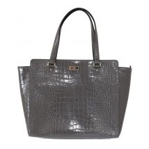 Kate Spade Grijze Croco Geëmbossede Leren Elissa Bristol Drive Tote Handtas