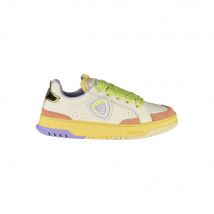 Blauer Witte Polyurethaan Dames Sneaker