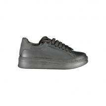 Gaelle Paris Zwarte Polyurethaan Heren Sneaker