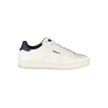 Blauer Witte Polyurethaan Sneakers voor Mannen