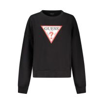 Guess Jeans Zwarte Biologische Katoenen Dames Sweatshirt