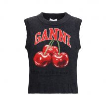 Ganni Zwarte Wol Sweatshirt