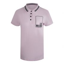 Love Moschino Small Box Logo Pink Polo Shirt