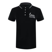 Love Moschino Signature Logo Zwarte Poloshirt