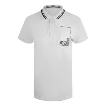 Love Moschino Small Box Logo Witte Poloshirt