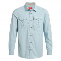 Craghoppers Heren Adventure III Nosilife shirt met lange mouwen (Niagara Blauw)