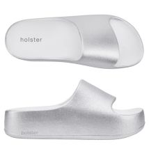 Holster Levitate slippers vegan eva platform slides 4cm podologisch goedgekeurd silver