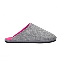 Loewenweiss Lowenweiss hygge bicolor pantoffels handgemaakte wolvilt sloffen / roze