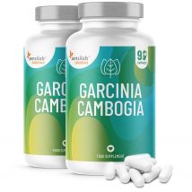 Garcinia Cambogia 1800 mg tägliche Dosierung und 60% HCA - 2x90 Hochdosiert Abnehmen Kapseln - Appetitzügler und Fatburner - Hergestellt in der EU