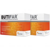 Butifar 2er Pack - Mit Sodium Butyrate für Verdauungsprobleme - hilft bei Durchfall, Verstopfung, Reizdarmsyndrom und Blähungen. 60 Kapseln | Sensilab