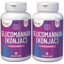 Essentials Glucomannan (Konjac) 1+1 GRATIS hochdosiert – vegan, 360 Kapseln