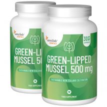Essentials Grünlippmuschel 500mg hochdosiert, 600 Kapseln (2 Packungen)