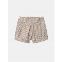 Jupe-short Vichy Marron Et Blanc Fille - 11A - Sergent Major