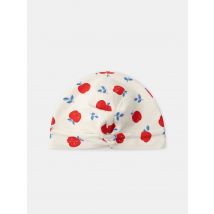 Bonnet Écru Imprimé Pommes Bébé Fille - T2 - Sergent Major
