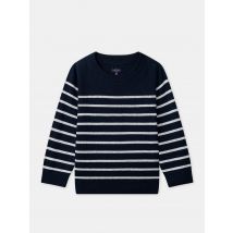Pull Réversible Bleu Marine Uni Ou À Rayures Blancs Garçon - 9 ans - Sergent Major
