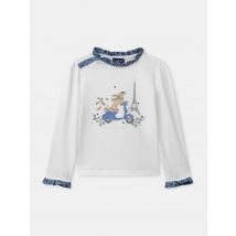 Weißes Langarmshirt Für Mädchen Mit Hundedruck - 4 Jahre - Sergent Major