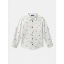 Weiße Bluse Mit Verstellbaren Ärmeln Für Jungen - 8 Jahre - Viskose/Leinen - Sergent Major