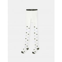 Weiße Strumpfhose Mit Herzmotiven Für Mädchen - 23/26 - Elastan/Polyamid - Sergent Major