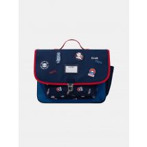 Schultasche In Marineblau Mit Druck Und Japan-patch Für Jungen - Einheitsgröße - Polyester - Sergent Major